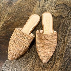 Slide on shoes.  Super cute with jeans or dresses.